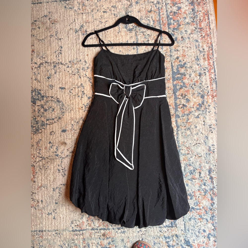 Vintage black bow dress size small